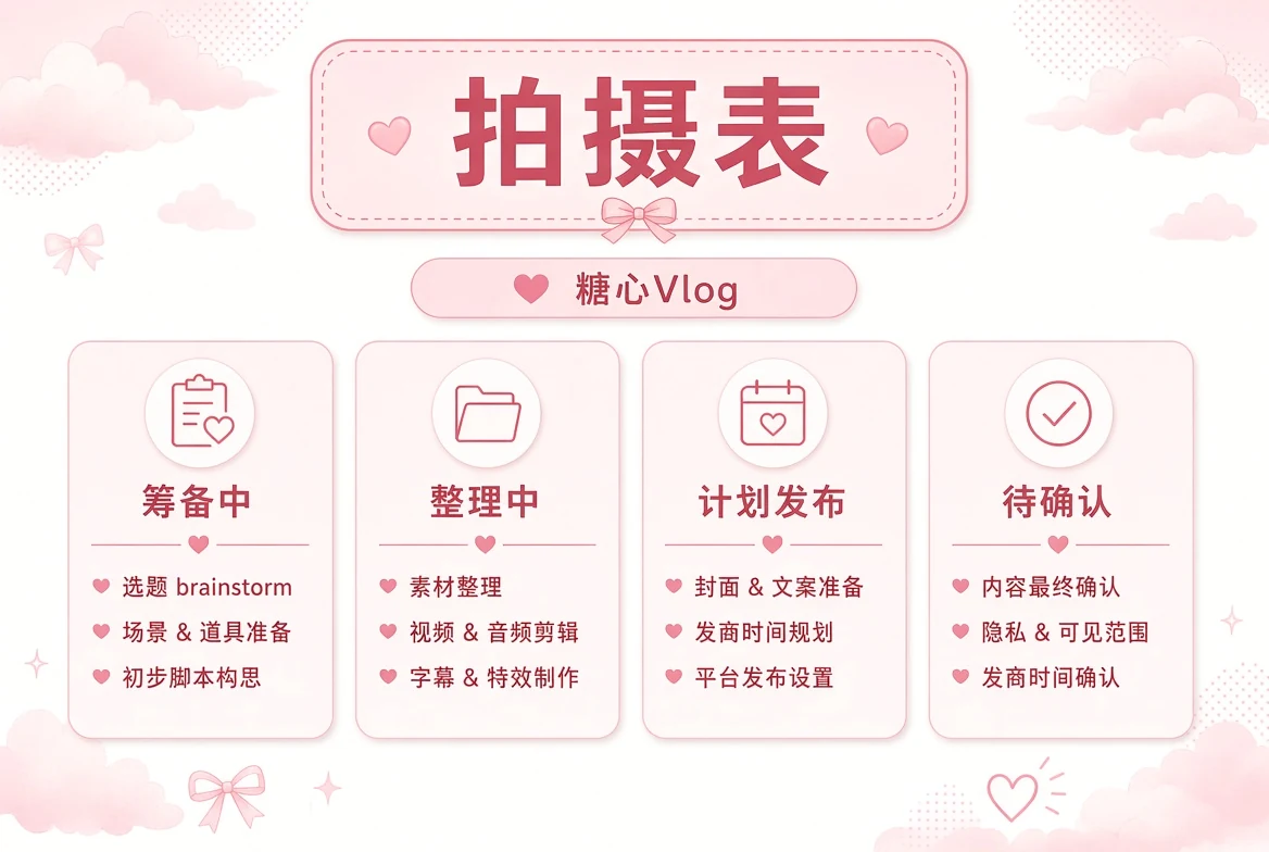 糖心Vlog内容状态说明